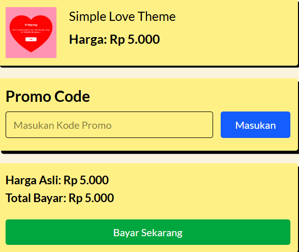 Tutorial Pesan Template Joykado